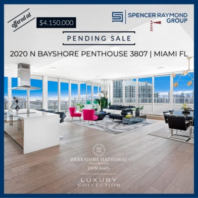 Pending Sale: 2020 N Bayshore PH3807 | Miami, FL 33137